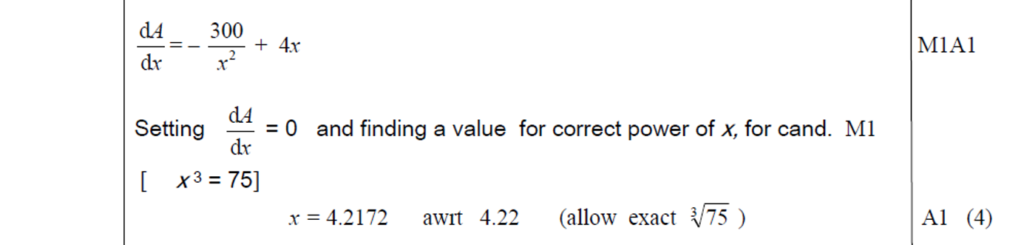 Mark Scheme for B