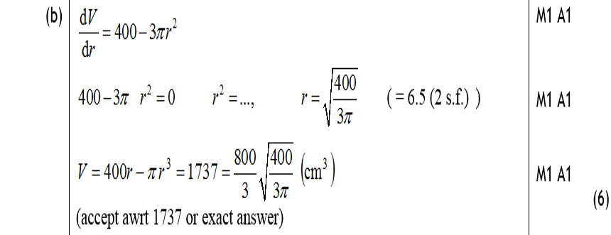 Mark Scheme for B