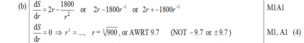 Mark Scheme for B