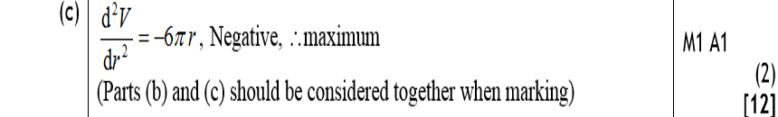 Mark Scheme for C