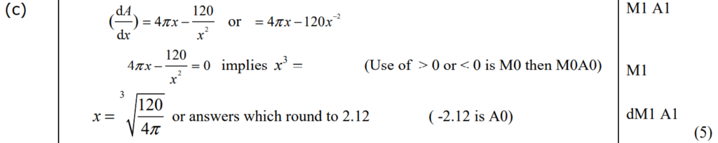 Mark Scheme for C
