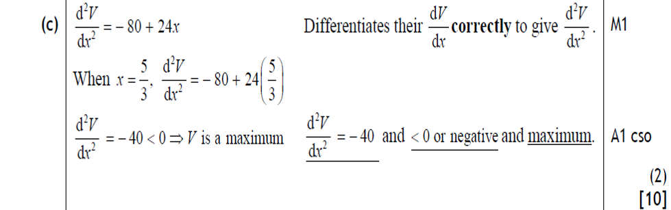Mark Scheme for C