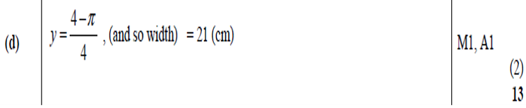 Mark Scheme for D