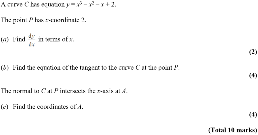 Practice D (ii) question