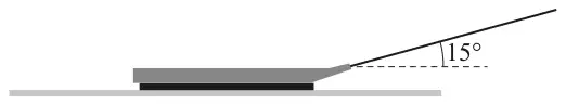 A sledge on horizontal ground with a rope attached to its front, rising at 15° above the horizontal