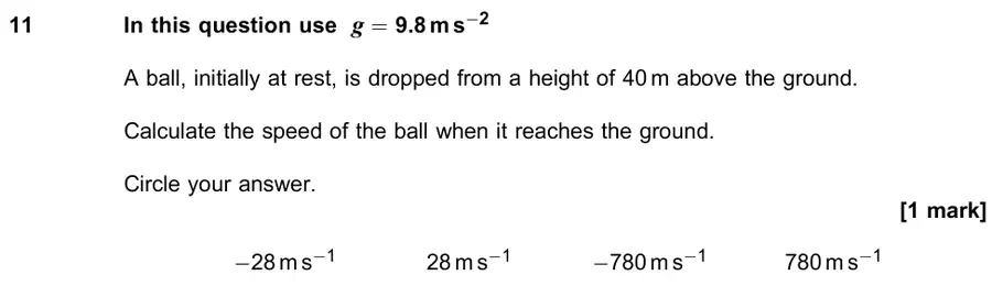 June 2018 Paper 1 Q11 question