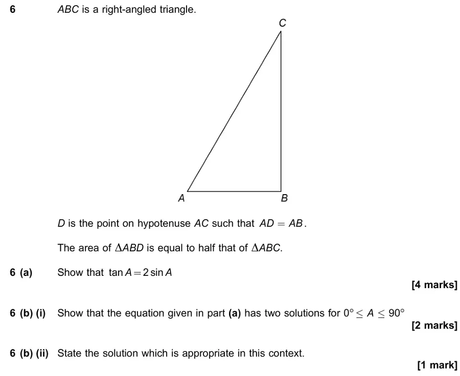 June 2018 Paper 1 Q6 question