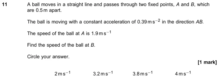 June 2019 Paper 1 Q11 question