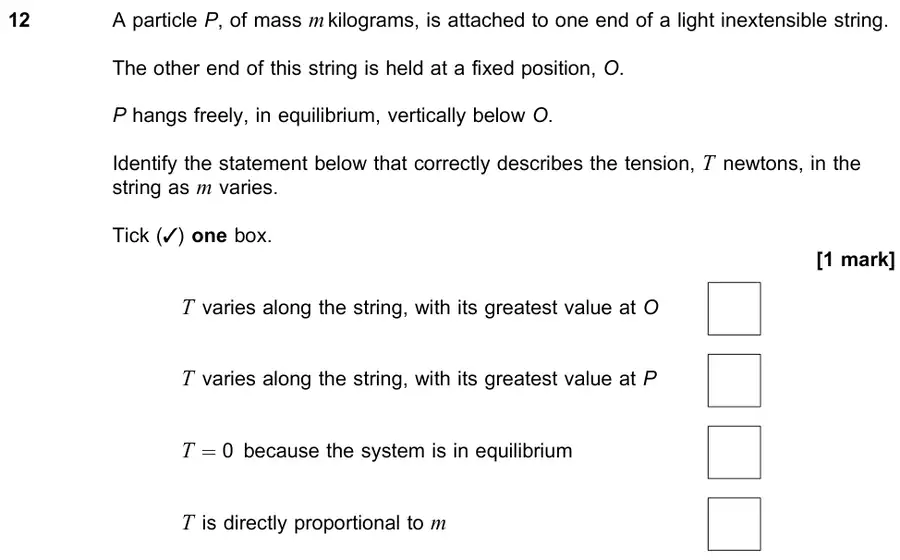 June 2019 Paper 1 Q12 question