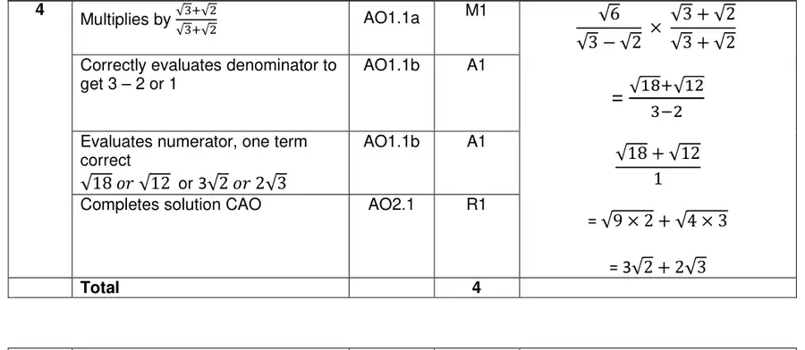 Mark scheme