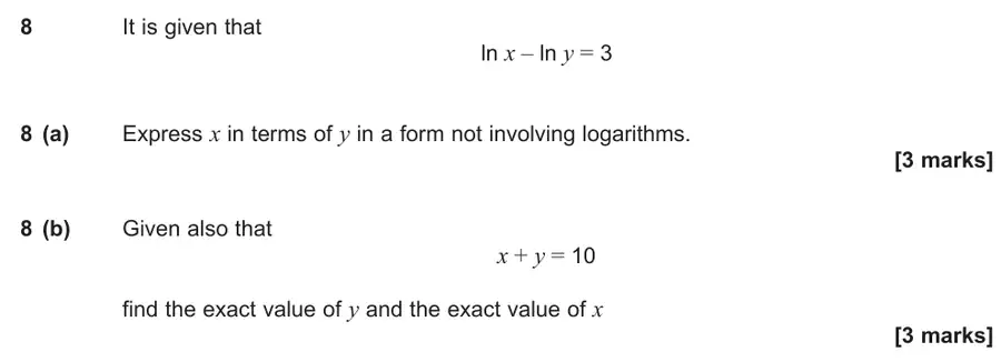 June 2024 Paper 1 Q8 question