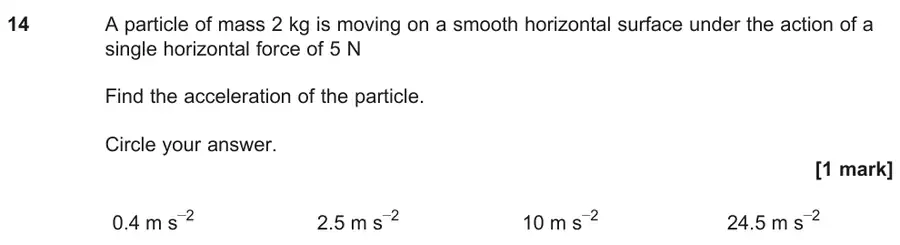 June 2025 Paper 1 Q14 question