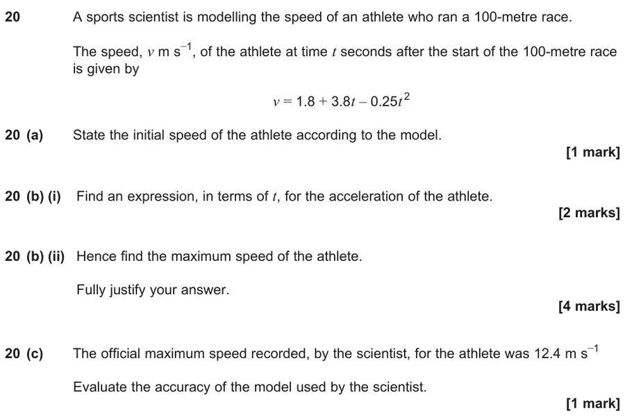 June 2025 Paper 1 Q20 question