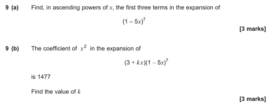 June 2025 Paper 1 Q9 question