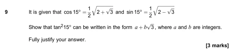 June 2018 Paper 2 Q9 question