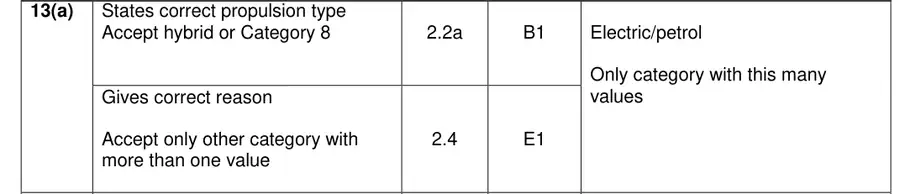Mark scheme (a)