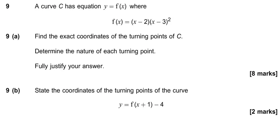 June 2019 Paper 2 Q9 question