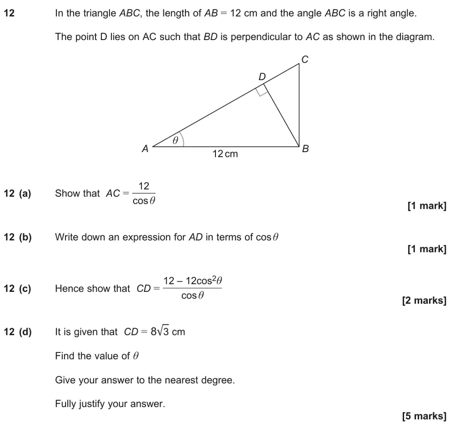June 2025 Paper 2 Q12 question