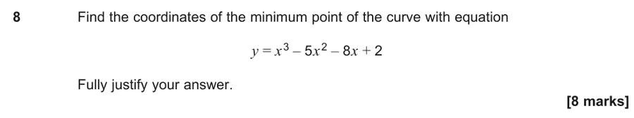 June 2025 Paper 2 Q8 question
