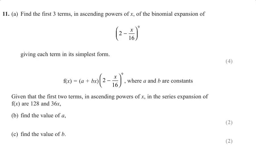 June 2018 Paper 1 Q11 question