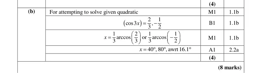 Mark scheme (b)
