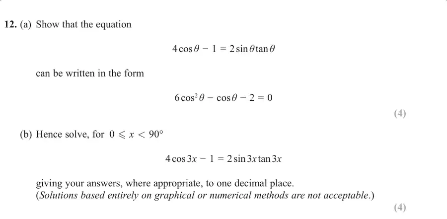 June 2018 Paper 1 Q12 question