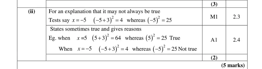 Mark scheme (ii)