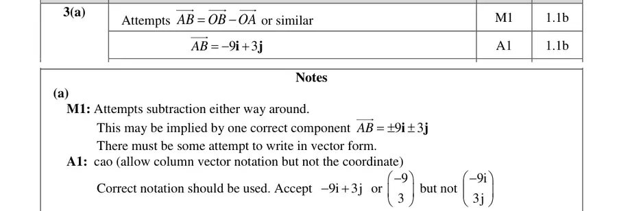 Mark scheme (a)