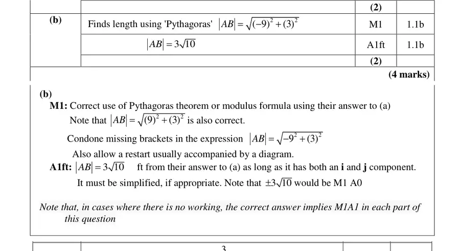 Mark scheme (b)