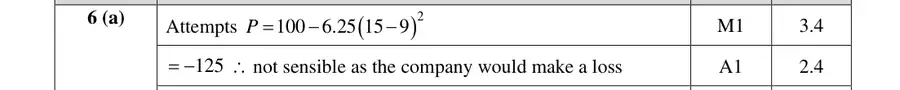 Mark scheme (a)