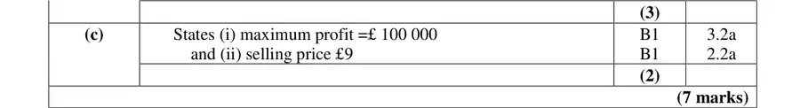 Mark scheme (c)