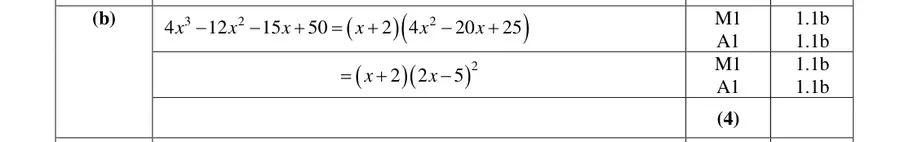 Mark scheme (b)