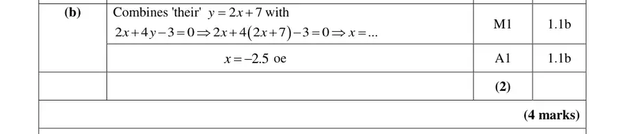 Mark scheme (b)