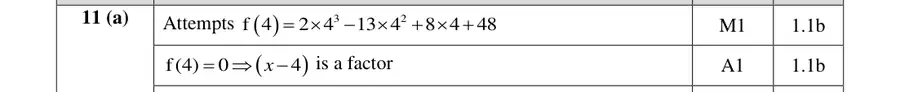 Mark scheme (a)