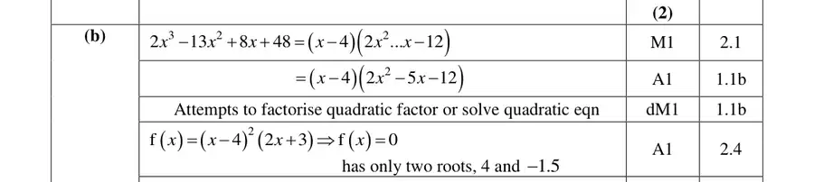 Mark scheme (b)