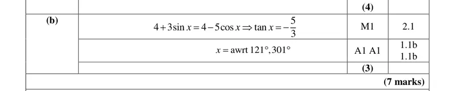 Mark scheme (b)