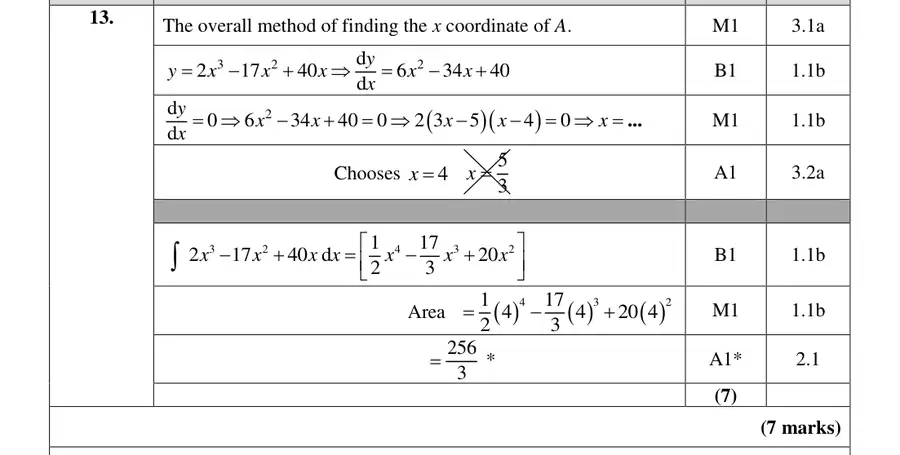 Mark scheme