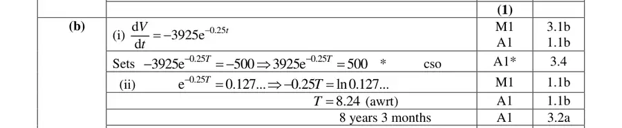 Mark scheme (b)