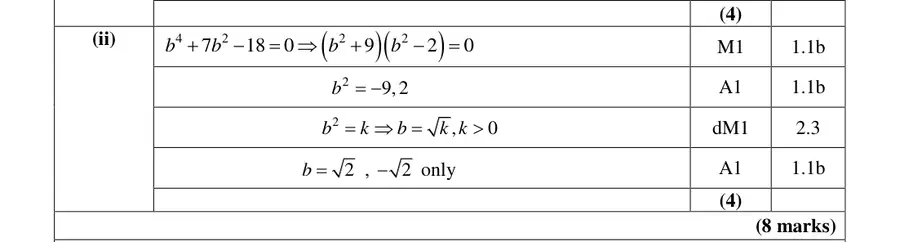 Mark scheme (ii)