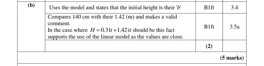 Mark scheme (b)