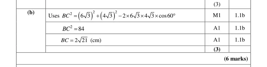 Mark scheme (b)
