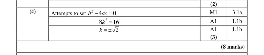 Mark scheme (c)
