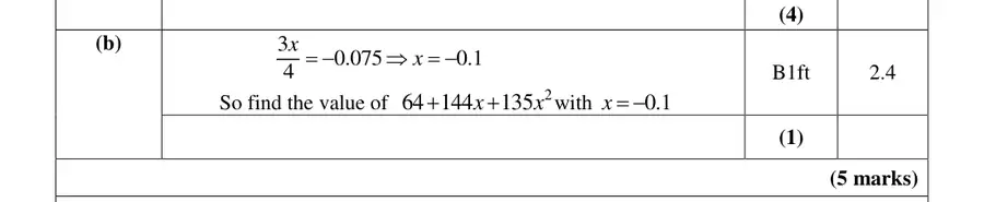 Mark scheme (b)