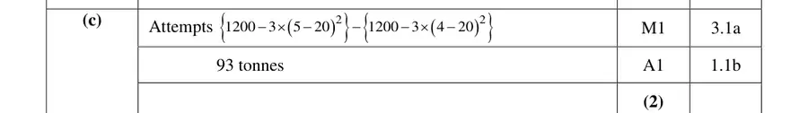 Mark scheme (c)