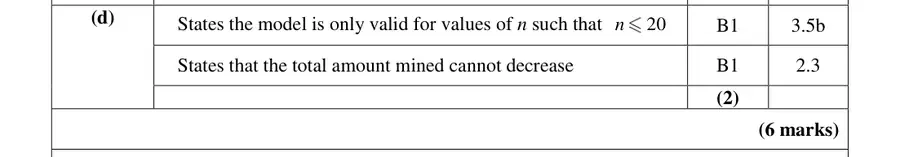 Mark scheme (d)