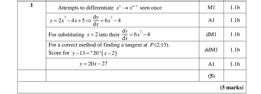 Mark scheme