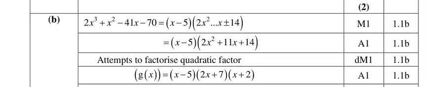 Mark scheme (b)