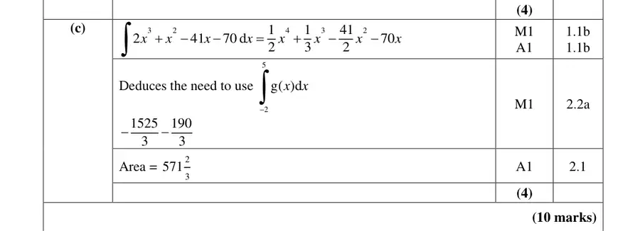 Mark scheme (c)