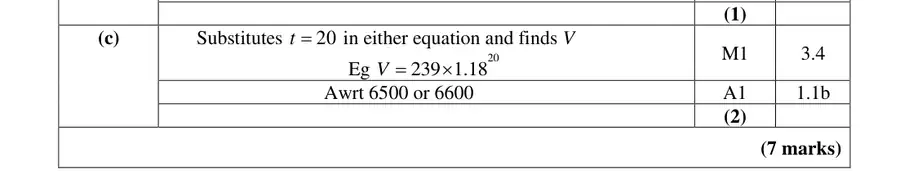 Mark scheme (c)