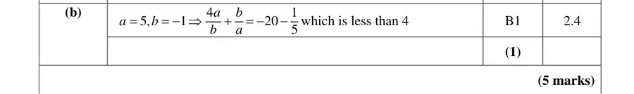 Mark scheme (b)